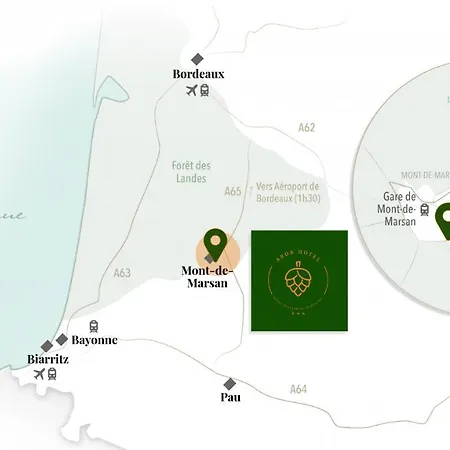 Abor Hotel, Mont De Marsan מלון